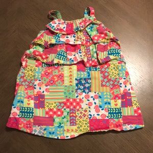 Hannah Andersson girls dress 80 2T multicolor